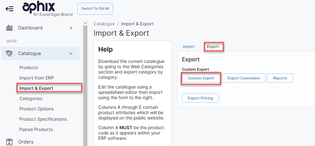 OpenProductExportScreen1.png