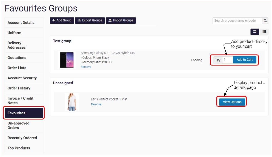 CustSelfService-Favourites - List view.jpg