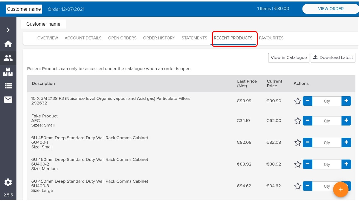 SalesRep-SelfService-RecentlyOrderedProducts.jpg